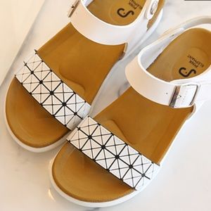 Reserved: Grid Sandals